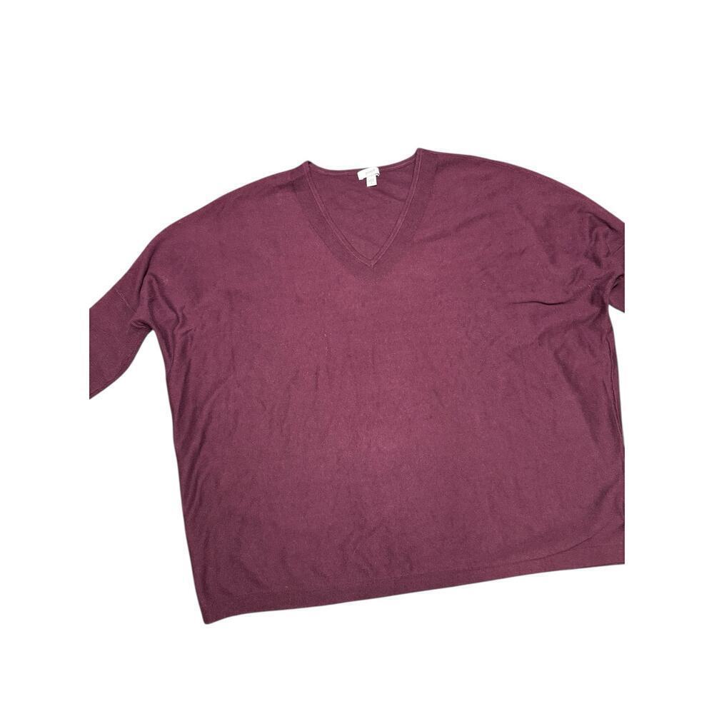 J Jill Sweater Size S Burgundy pure jill V Neck